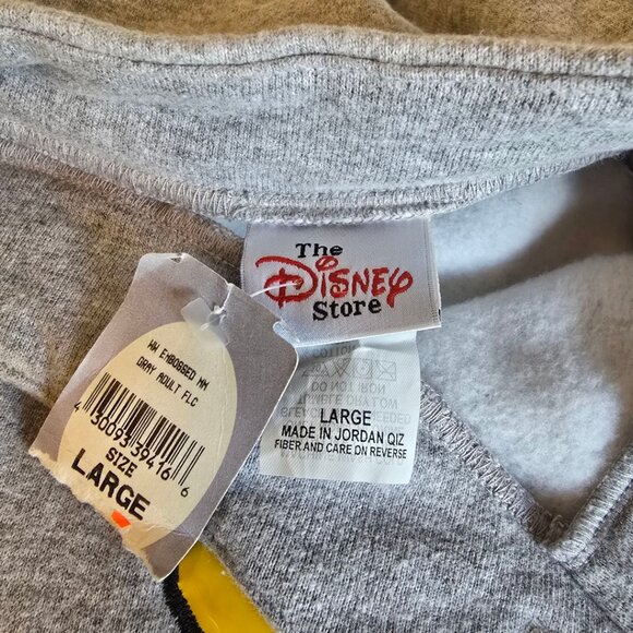 🏷️NWT - Vintage DISNEY Mickey Mouse Embroidered Scarf Sweatshirt sz L - Picture 6 of 6